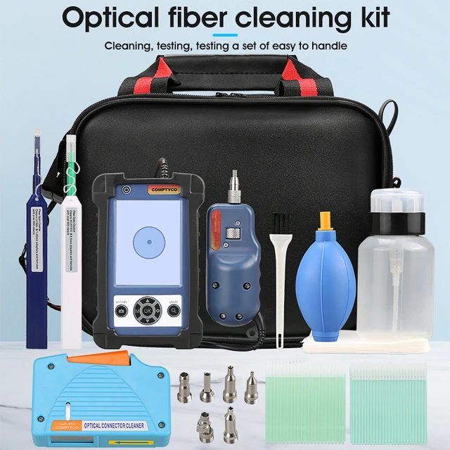 Fiber Optic Cleaning Kit With inspection Video microscope inspection probe 1.25/2.5 mm Cleaner Pen Cleaner box
