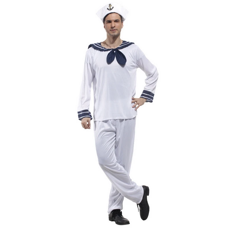 Костюм для косплея на Хэллоуин костюм взрослых сцены одежда белого цвета моряка