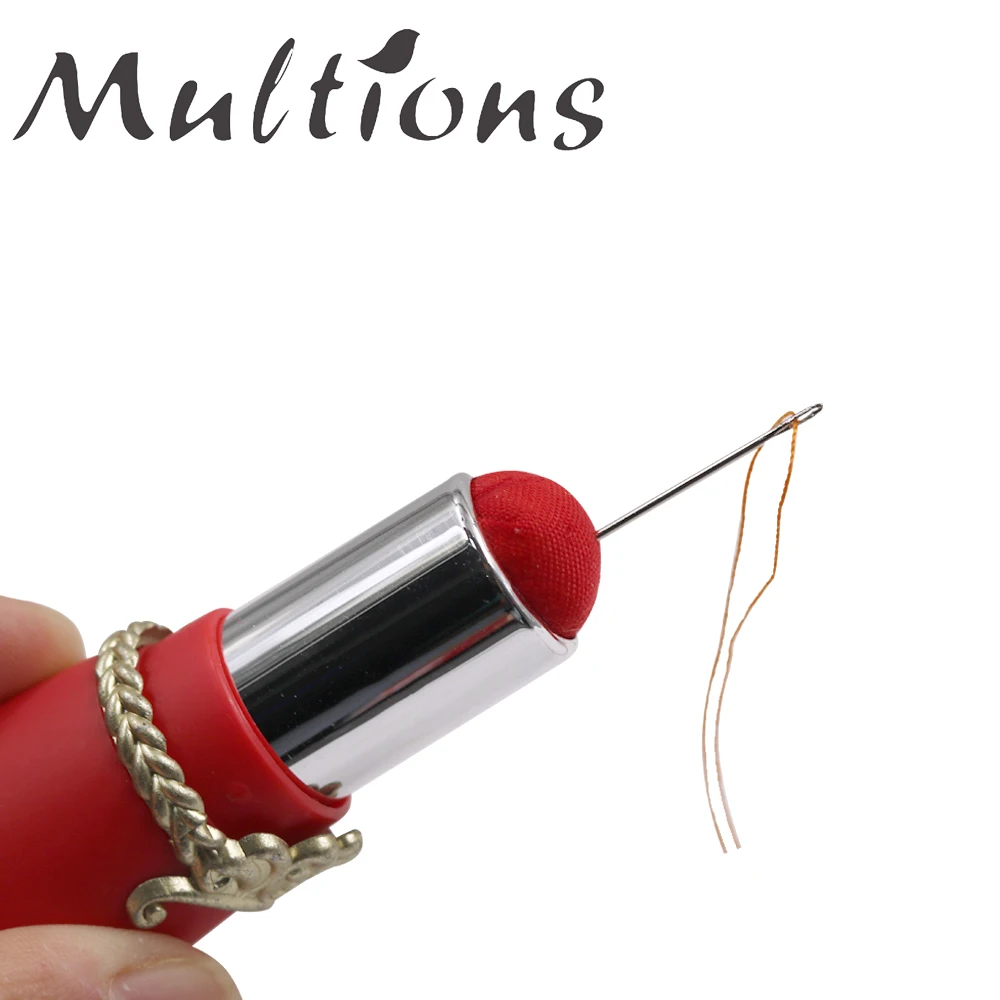 Новый дизайн иглы в форме губной помады подушка с 5 швейными иглами для ручного