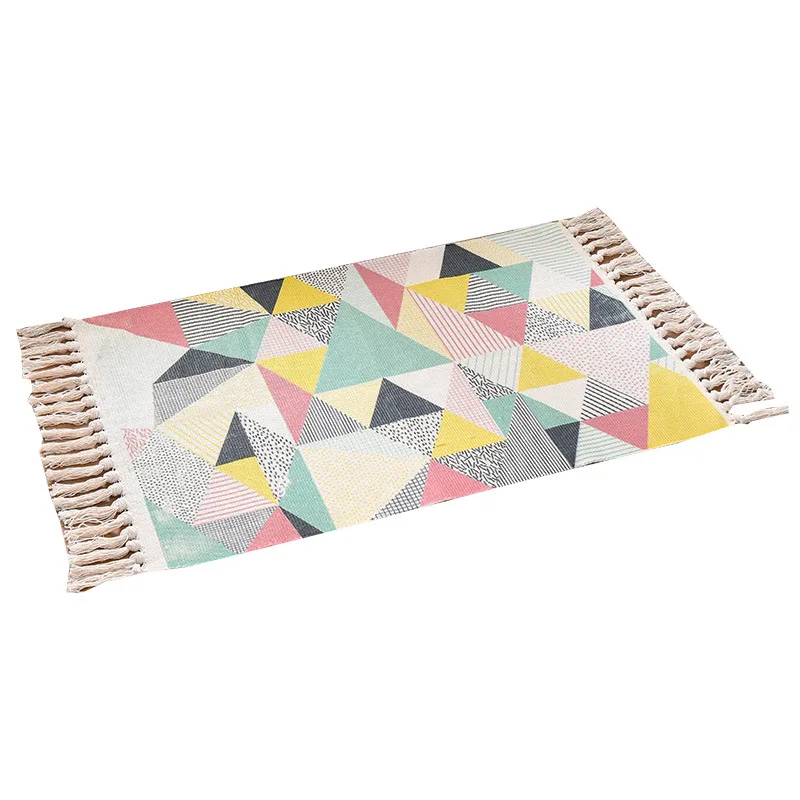 Тканый ковер с кисточками для спальни вязаные ковры принтом животных маленький