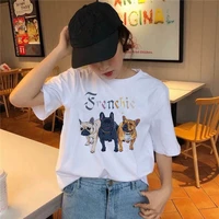 women t shirt summer kawaii cute girls short sleeve animal dog graphic print fashion casual female clothing top tees t shirts