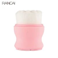 rancai 1pcs silicone facial cleansing brushes pore exfoliating skin care face cleaner skin massage wash beauty gel brush