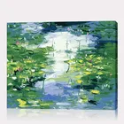 Раскраска по номерам картины Клода Моне виды Кувшинок, слепок, лотос картины рисования по номерам с цветами diy