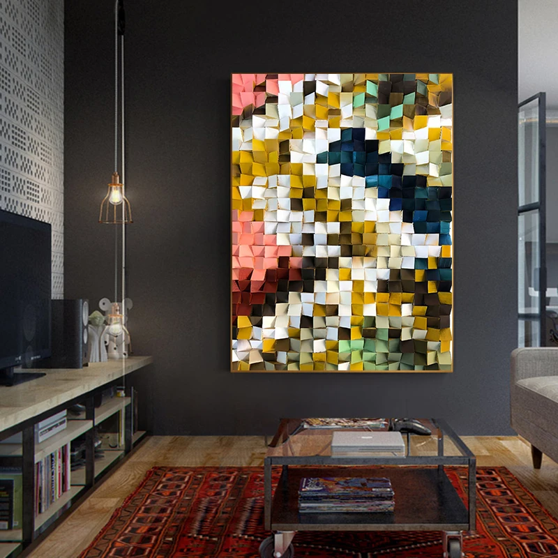 Алмазная картина Nabi 5D с полным покрытием абстрактная решетка простое украшение