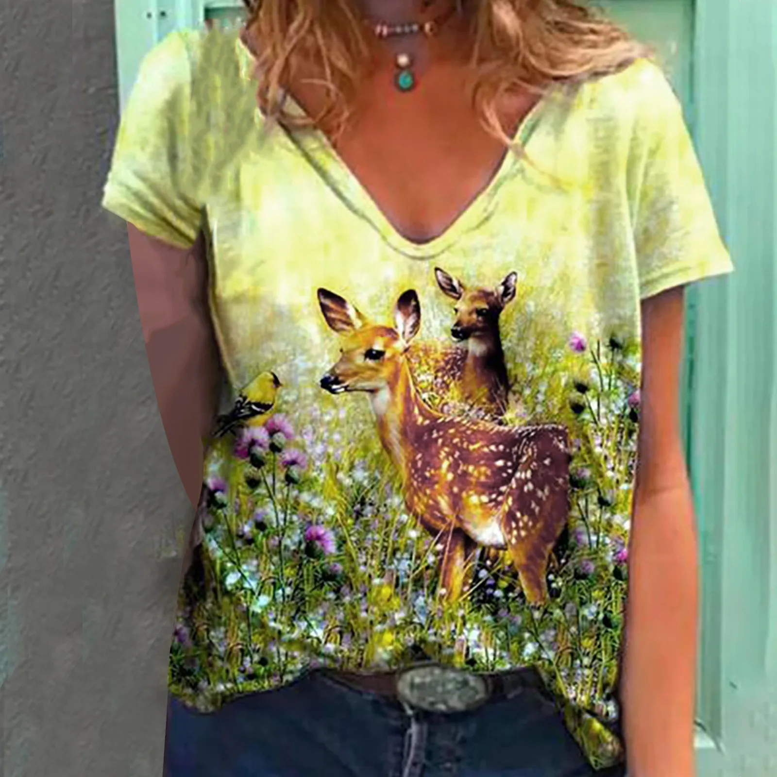 

SAGACE Summer Fashion New Women T-shirt Cool Animal Print Loose Polyester Blouse Short Sleeve Tops футболка 2021