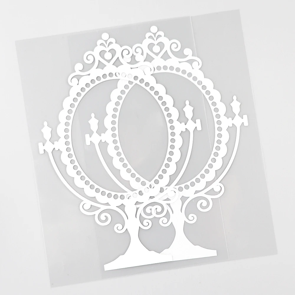 

YJZT 10.8CM15.7CM Art Vintage Mirror Design Decal Vinyl Car Sticker Black/Silver 8A-1180