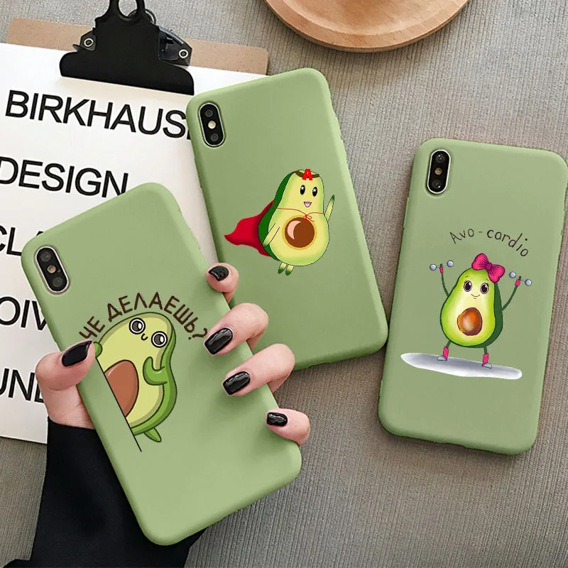 Милый мультяшный чехол авокадо для Samsung Galaxy Note 20 S21 S20 FE Ultra 10 9 8 S10 S10e S9 S8 Lite Plus Pro 2020