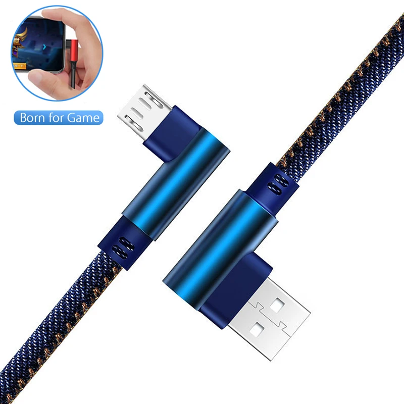 Кабель Micro Usb 90 градусов под прямым углом кабель для передачи данных Huawei Honor 9i 8X Xiaomi
