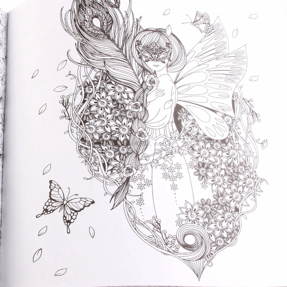 Сказочные сказки и волшебные мечты для детей взрослых граффити раскраска 25*25