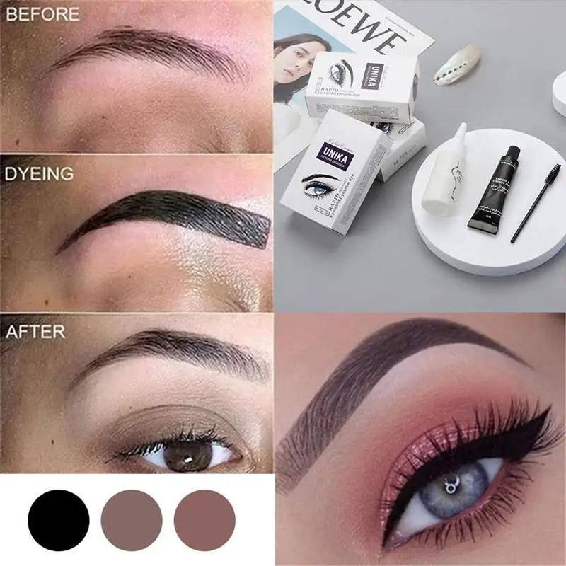 Крем для окрашивания бровей стойкий Водостойкий тинт ресниц Косметика макияжа 1