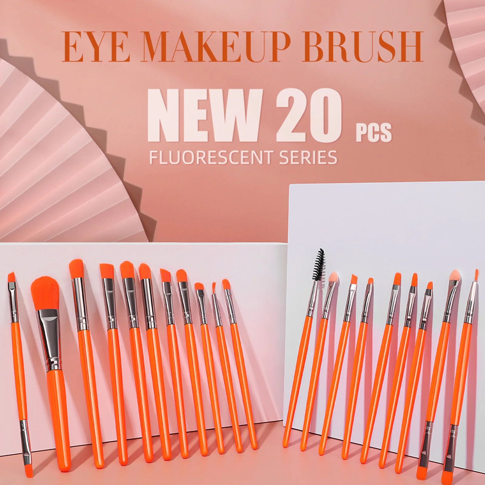 

20pcs Fluorescent Make up Brush Premium Cosmetic Makeup Brush Set for Foundation Blending Blush Concealer Eye Shadow MH88