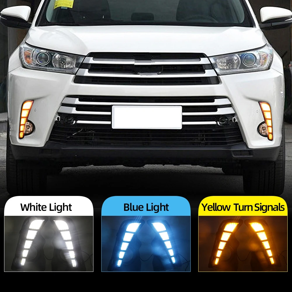 CSCSNL 2 шт. Светодиодный дневной светильник для Toyota Highlander 2018 2019 2020 автомобильные