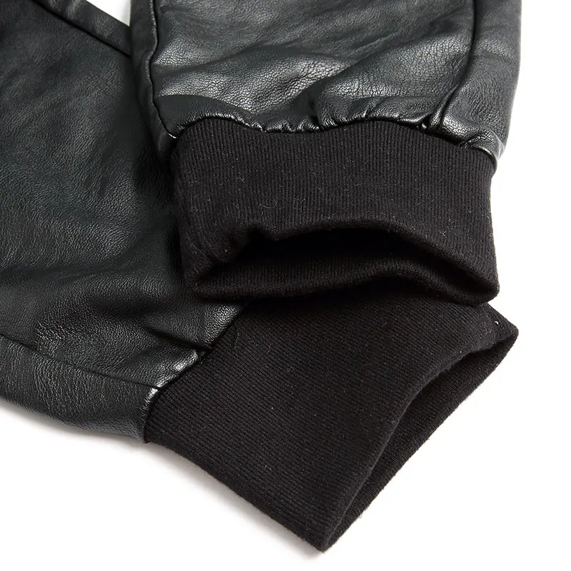 Мужская Уличная кожа Штаны Повседневная стройная фигура стиральная брюки