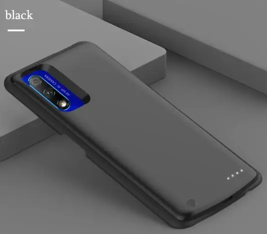 9X Black 6500 мАч Внешний аккумулятор чехол для huawei Honor V30 Pro V30 ударопрочный аккумулятор зарядное устройство для Honor 9X Pro 9X зарядка Мягкий край - Цвет: 9X Black