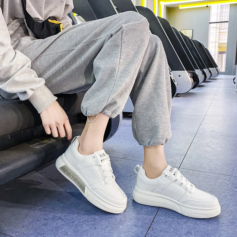 

New Arrival Women's Spring Platform Shoes Rubber Sole,White,Pink,Black Low Shoes.Non Slip Comfort Casual Shoes,Chunky Sneakers