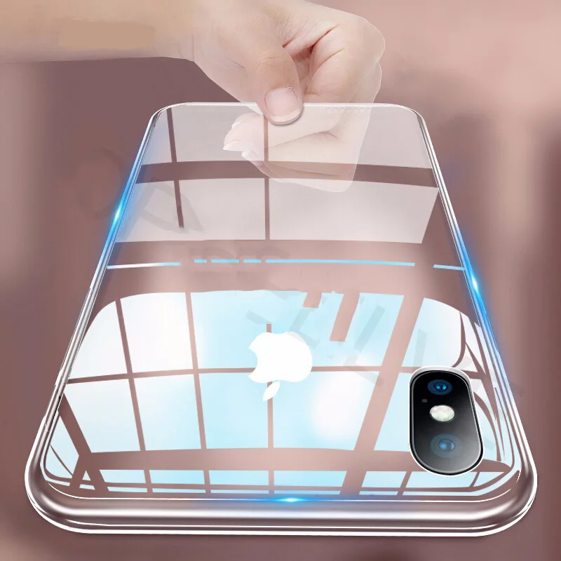 

Прозрачный чехол из ТПУ для iPhone 13 12 Mini 11 Pro XS Max X XR, чехол для телефона iPhone 8 7 5 SE 5s 5C 6 6s Plus, тонкий прозрачный чехол с кристаллами