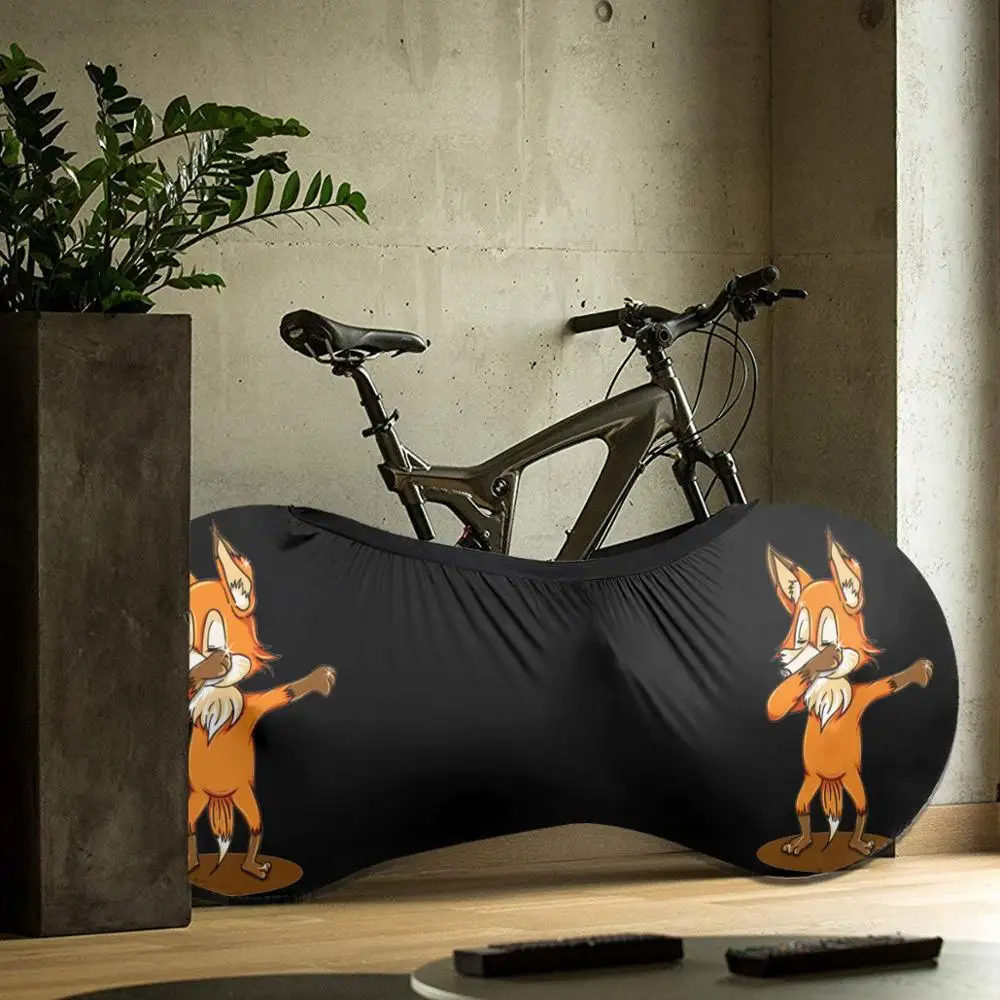 

Dancing Fox Funny Dabbing Animal Gift outdoor Bike MTB waterproof Bicycle dust cover Custom biking motocross downhill father