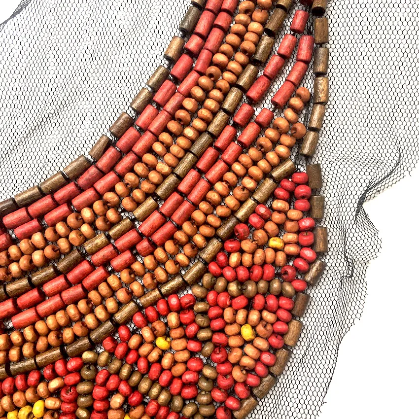 1 шт. тяжелый бисерный U-образный вырез кружевной воротник сделай сам вышитый