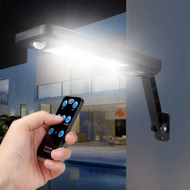 60 LED Солнечный свет лампы Открытый сад лампа украшение PIR датчик движения Ночной