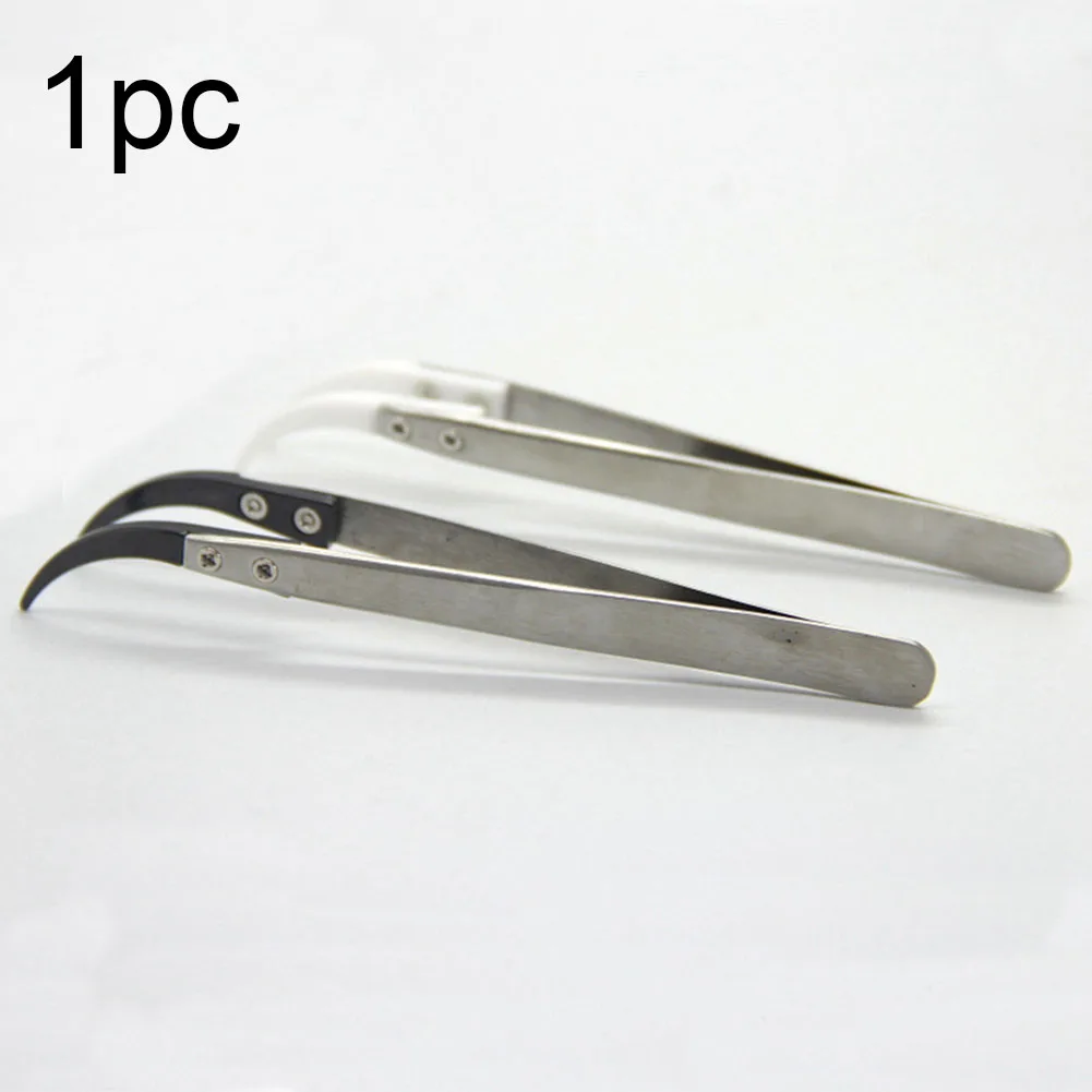 

Repair For Craft Ceramic Tweezers High Temperature Resistance Hand Tool Solid Electronic Curved Anti-Corrosion Static-free