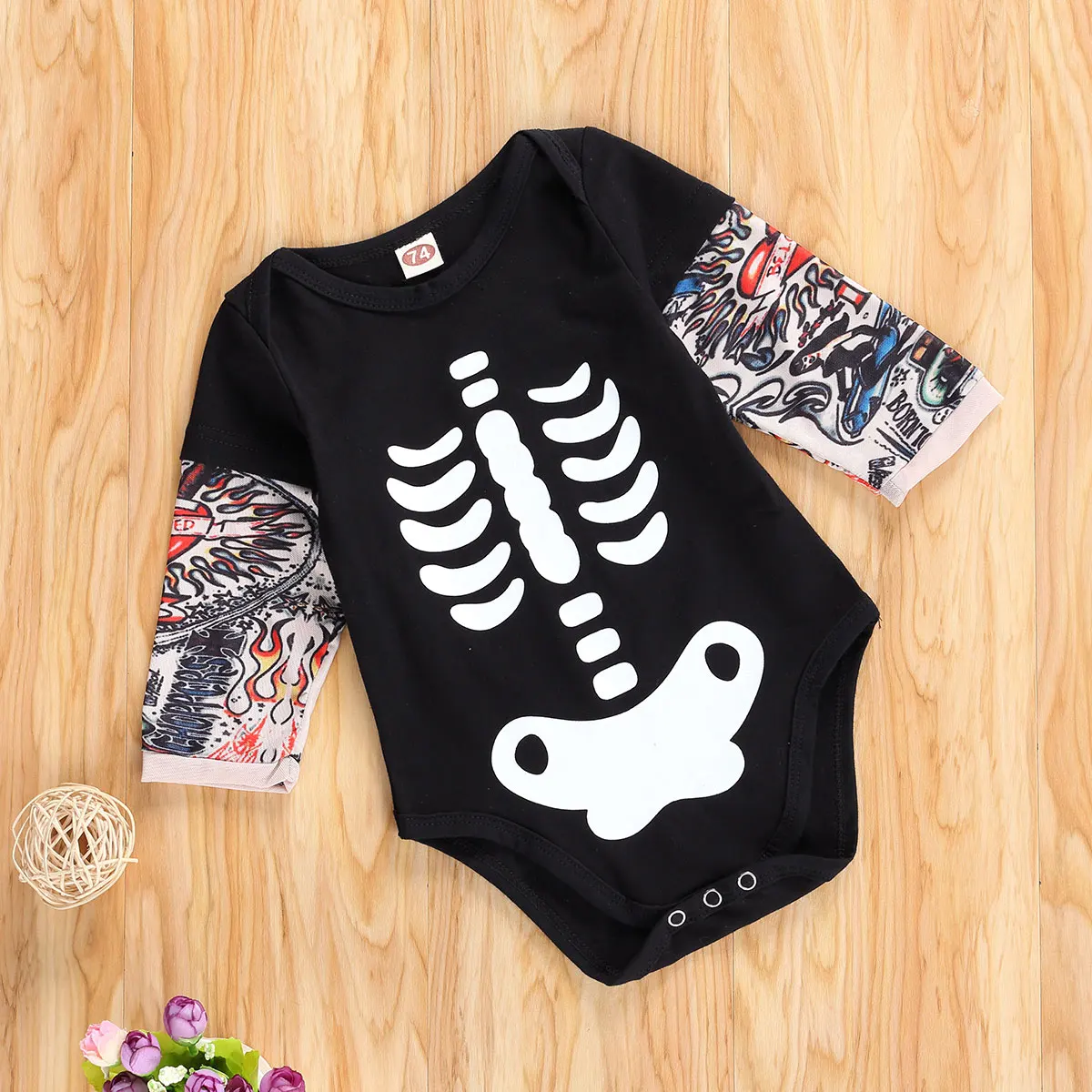 Детский костюм на Хэллоуин комбинезон для новорожденных мальчиков и девочек с