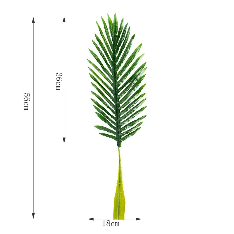 Цельные пластиковые искусственные растения monstera, тропические листья пальмы, украшения для дома и сада, аксессуары для фотосъемки - Цвет: Small SanWeiKui Dark