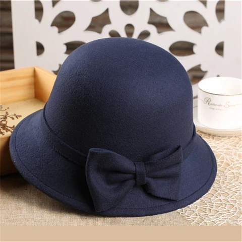 Новая темпераментная шерстяная шляпа для женщин и девушек, элегантная фетровая шляпа во французском стиле, Женская осенне-зимняя винтажная шляпа с широкими полями PH29