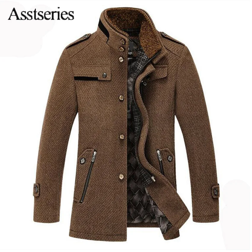 

Новое поступление 2021, Мужская шерстяная куртка, мужское холодное зимнее пальто, мужское Брендовое повседневное кашемировое пальто с воротн...