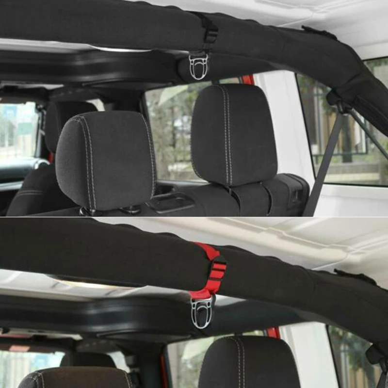 Сменная Автомобильная Вешалка крючок для пальто красный + черный Jeep Wrangler JK JL 2007 2018