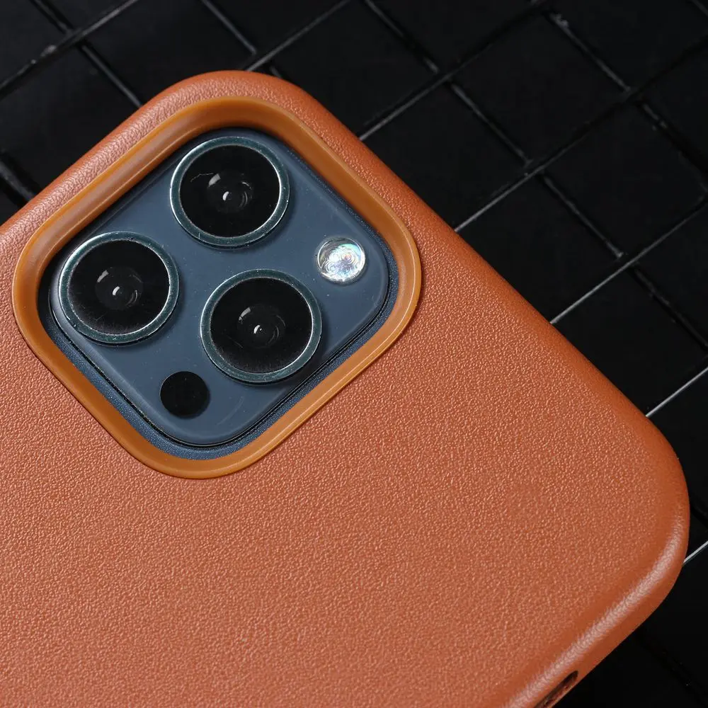 

Official Magnetic Genuine Leather Case For Magsafe For iPhone 12 Pro Max With Animation Pop Up Window For iPhone 12 Mini Cover