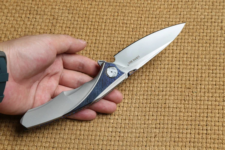 LiBinGEDC, складной нож Raptor Flipper, титановая ручка S90V, лезвие, для улицы, тактические, для кемпинга, ножи для выживания, инструменты для повседневного использования