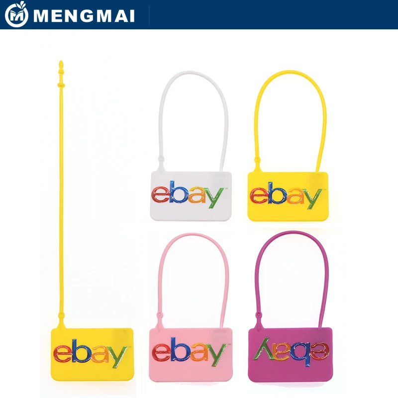 

MENGMAI 100 Custom Clothing Hang Tags Personalized Plastic Security Print Garment Shoe Clothes Product Logo Gift Tag Label