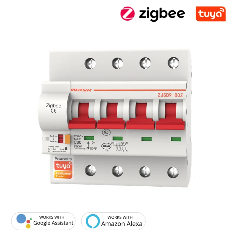 

Автоматический выключатель Zigbee 3,0, 1-4P, Wi-Fi, 220 В/380 В