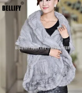 Лидер продаж Женская шаль из натурального меха норки новый стиль 100% женская