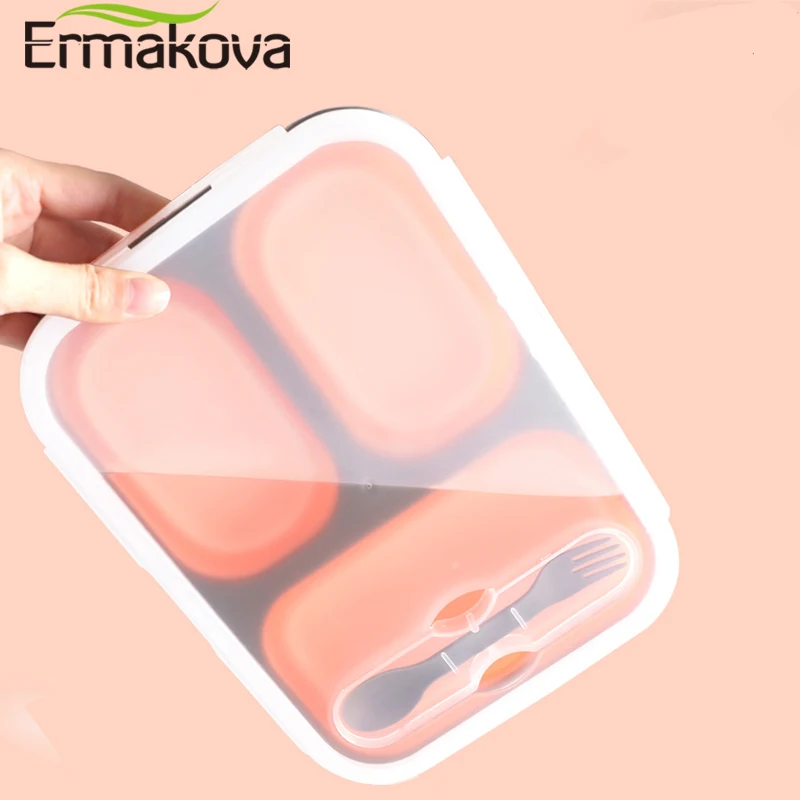ERMAKOVA силиконовый термостойкий складной контейнер для хранения пищевых