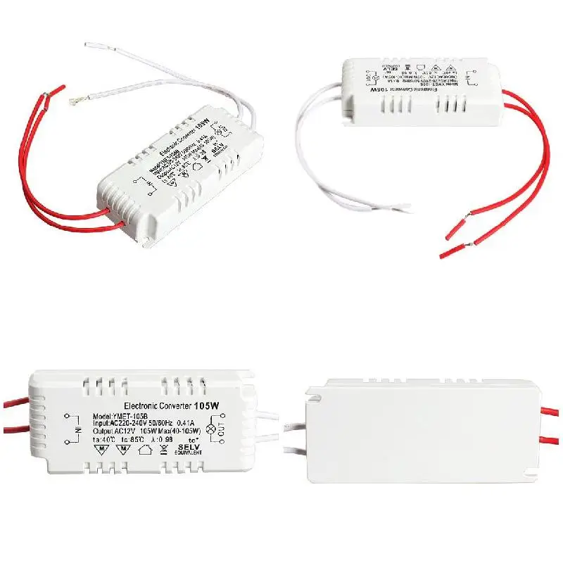 

105W 12V Halogen Light LED Electronic Transformer Power Supply Driver VJ-Drop