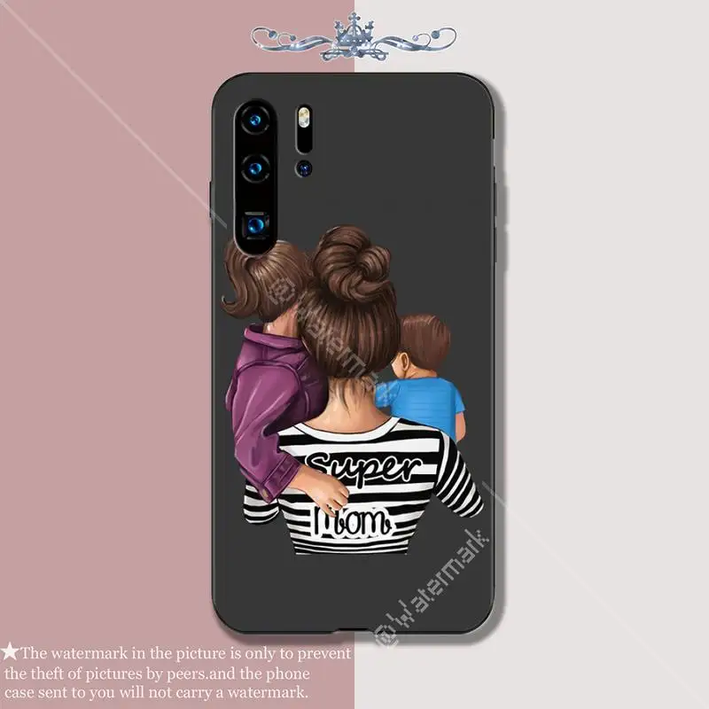 Роскошный чехол для телефона Super Dad Mom Baby Girl Twin чехлы Huawei P20 P30 P40 Lite Pro P Smart Z 2019 - Фото №1