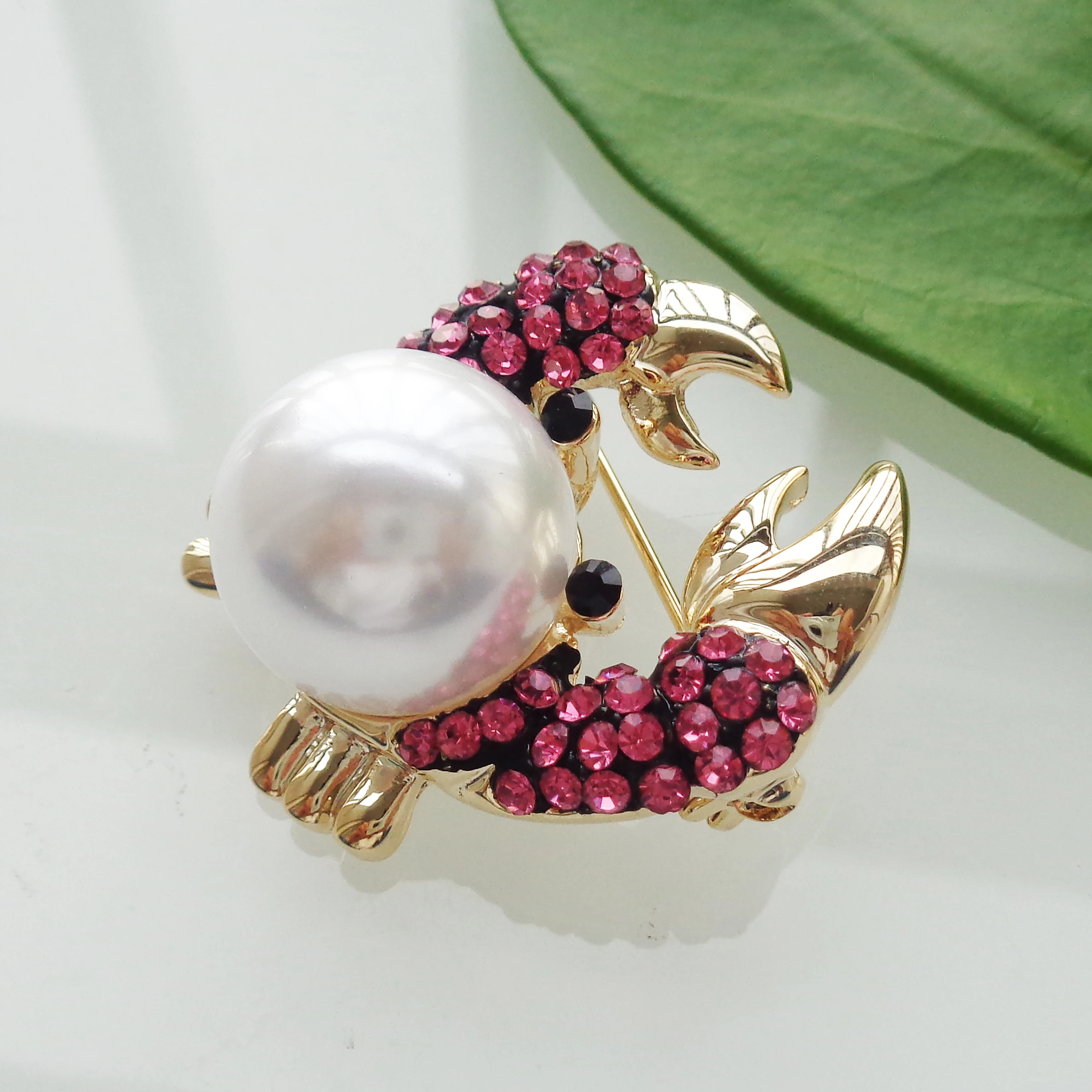 Navachi морской Краб Pincer коготь кристалл желтый GP Halobios Olivet брошь SMT7005|brooch accessories|brooches