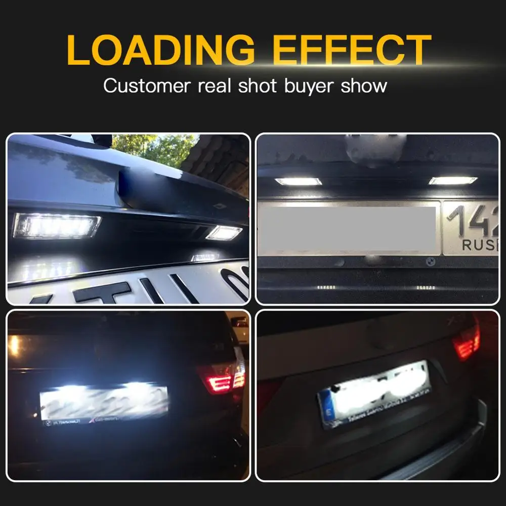 Светодиодный CANBUS автомобиль без ошибок Подсветка регистрационного номера