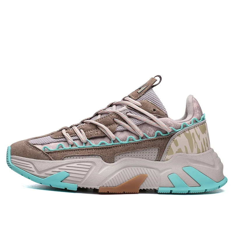 

2021 Mens Fashion Design Casual Heighten Dad Shoe Lace-Up Sports Basketball Travel Shock-Absorbing Chunky Sneakers Running Shoes