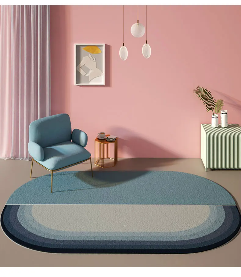 

Oval Soft Carpet Living Room Home Decor Fluffy Bedroom Rug Sofa Coffee Table Floor Mat Study Room Rugs And Carpets Cloakroom Mat