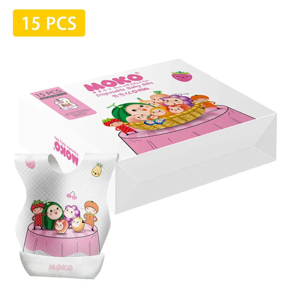 

10/15/20pcs Disposable Baby Bibs Feeding Apron Cute Baby Bibs Girls Boys Cartoon Feeding Scarf Travel Bib Collar for Infant