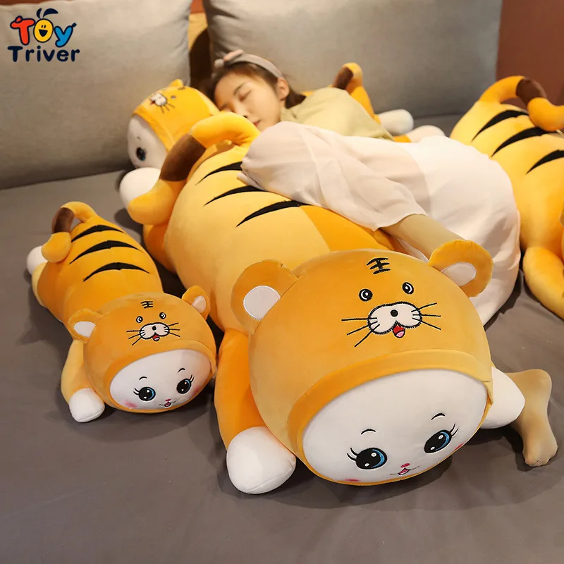 

Kawaii с милыми котиками на Тигр, плюшевые игрушки мультяшная Подушка мягкие куклы животных Подушка домашний декор свитер для маленьких девоч...
