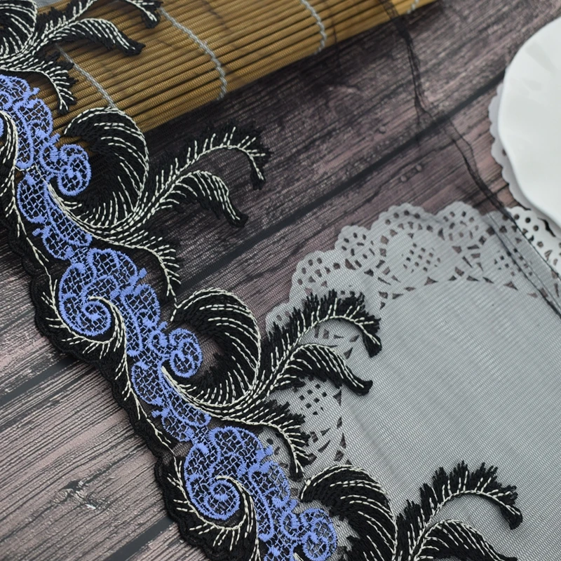 Сетчатая вышивка #2044 кружевная отделка 18 см (7 дюймов) ширина 1 ярд шнур из ткани