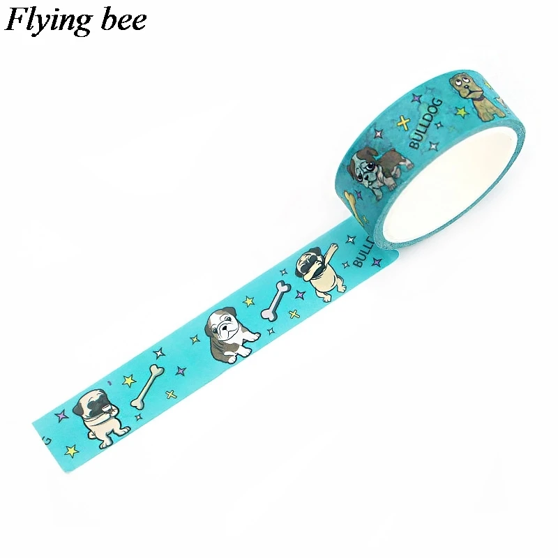 Flyingbee 15mmX5m Бумага васи лента фильм креативная клейкая DIY Скрапбукинг стикер