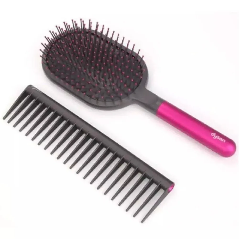 

For Dyson Comb Wide Tooth air Detangling Hairdressing Rake Hair Styling massage Sharon Brush Set (2pc) Tool accessories