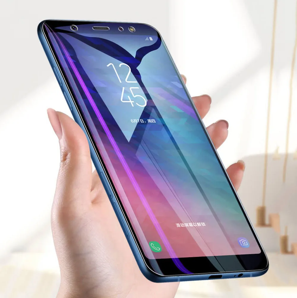2018 для Samsung Galaxy A8 закаленное стекло A6 Plus 2015 A9 Star Lite джинсовое защитное