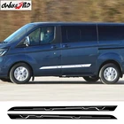 Автомобильные спортивные стильные дверные боковые полосы наклейки для-Ford Tourneo виниловые наклейки на заказ аксессуары для кузова автомобиля виниловые наклейки