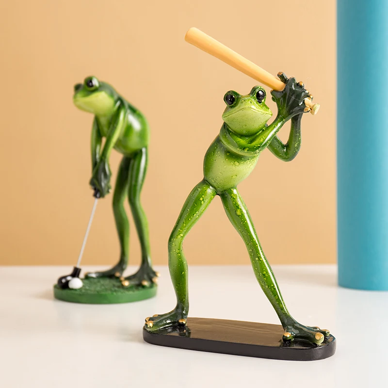 Статуэтка декоративная лягушка статуя для подарка домашний офисный стол садовый