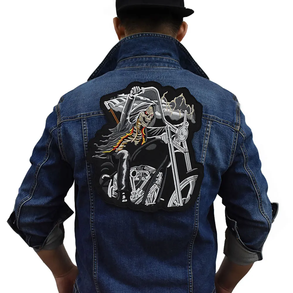 Патчи Pulaqi в стиле панк с изображением мотоциклетного пистолета и черепа патчи